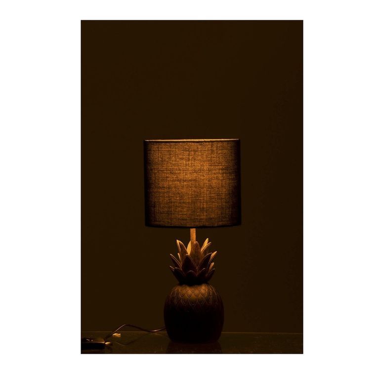 Lampe de table ananas résine marron Narsh - Photo n°3