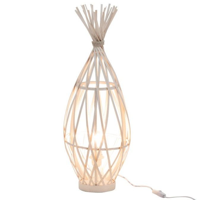 Lampe de table bambou blanc Azura - Lot de 2 - Photo n°2