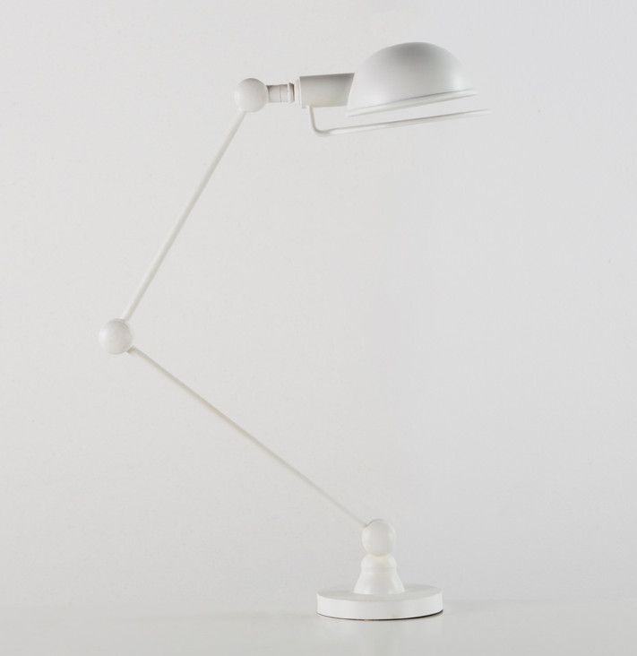 Lampe de table métal blanc Xéna H 50 - Photo n°1