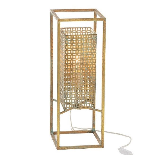 Lampe de table métal doré et bleu Geera H 50 cm - Lot de 2 - Photo n°2