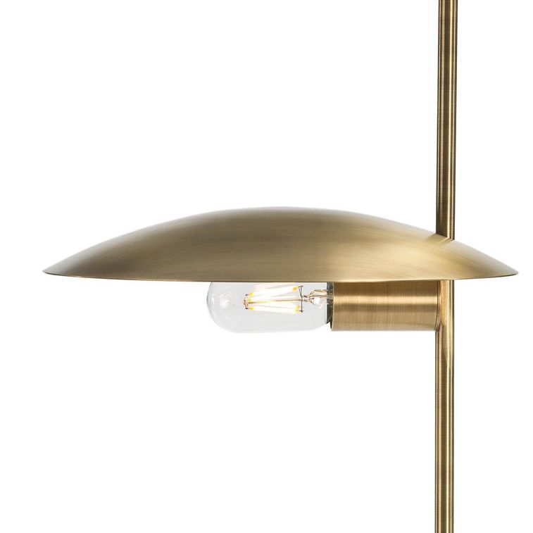 Lampe de table métal doré et marbre blanc
