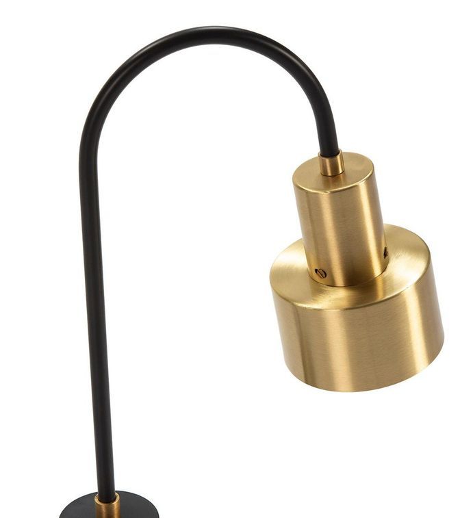 Lampe de table métal doré et pied métal noir Etian - Photo n°3