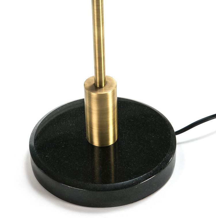 Lampe de table métal noir et pied métal doré Odric - Photo n°3