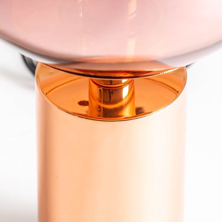 Lampe de table plastique et métal cuivré Ballih - Photo n°2