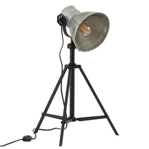 Lampe de table réglable métal gris et noir Verde - Photo n°1