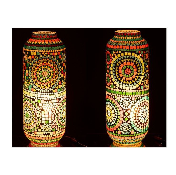 Lampe de table verre multicolore Veeda H 44 cm - Lot de 2 - Photo n°3