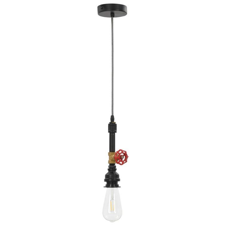 Lampe suspendue Design de robinet Noir E27 - Photo n°2