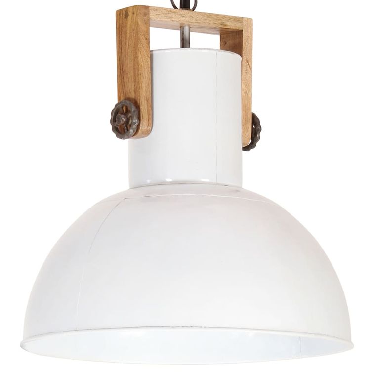 Lampe suspendue industrielle 25 W Blanc Rond Manguier 42 cm E27 - Photo n°1