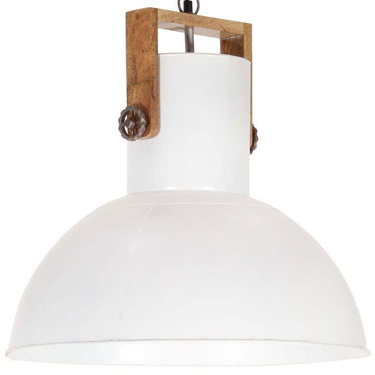 Lampe suspendue industrielle 25 W Blanc Rond Manguier 52 cm E27 - Photo n°1