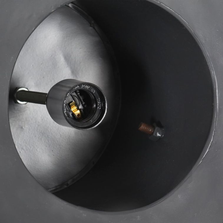 Lampe suspendue industrielle 25 W Gris Rond Manguier 52 cm E27 - Photo n°2