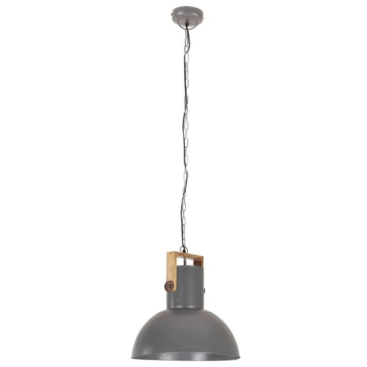 Lampe suspendue industrielle 25 W Gris Rond Manguier 52 cm E27 - Photo n°7