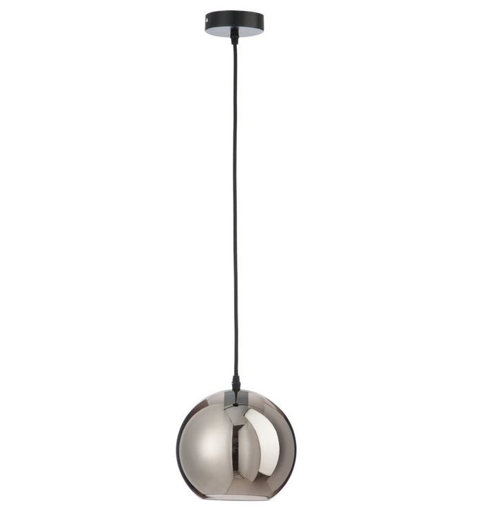 Lampe suspension boule verre argenté Liath H 205 cm - Photo n°1