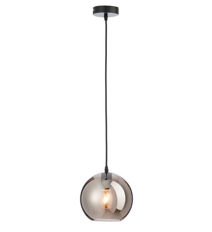 Lampe suspension boule verre argenté Liath H 205 cm - Photo n°2