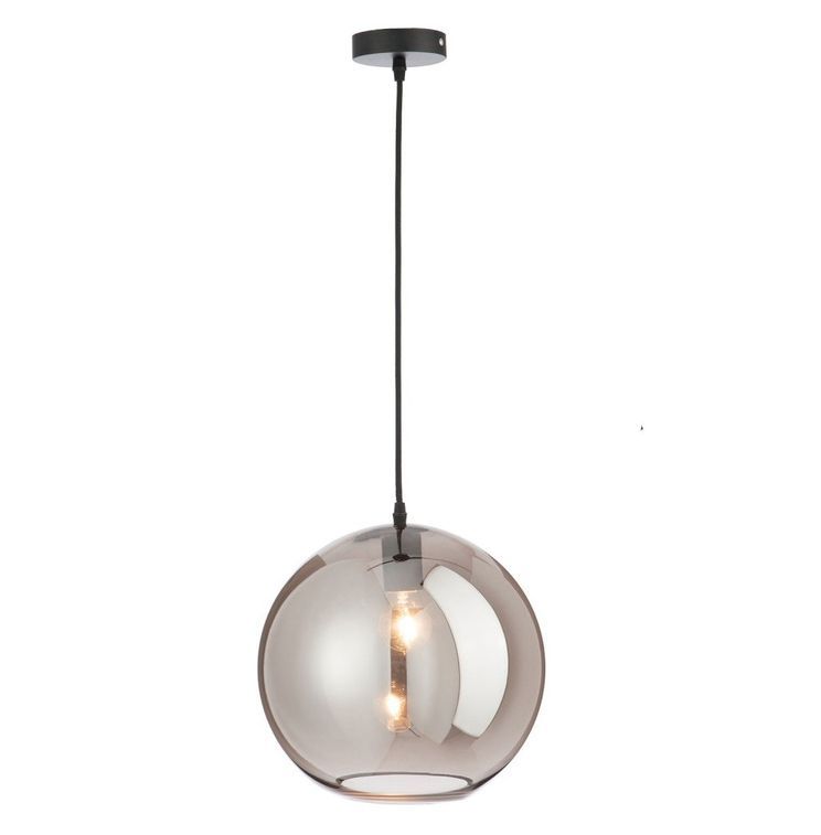 Lampe suspension boule verre argenté Liath H 270 cm - Photo n°2