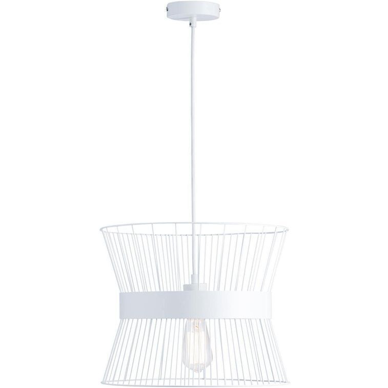 Lampe suspension métal blanc Reggin - Photo n°1