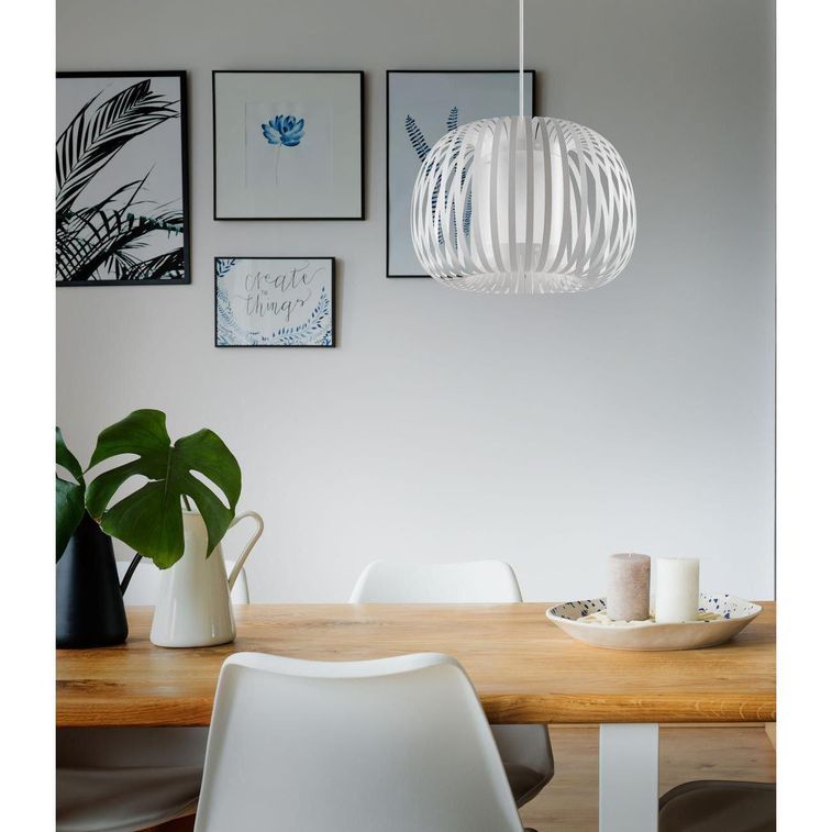 Lampe suspension métal blanc Anniel - Photo n°8