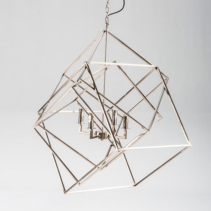 Lampe suspension métal chromé Charme H 80 cm - Photo n°2