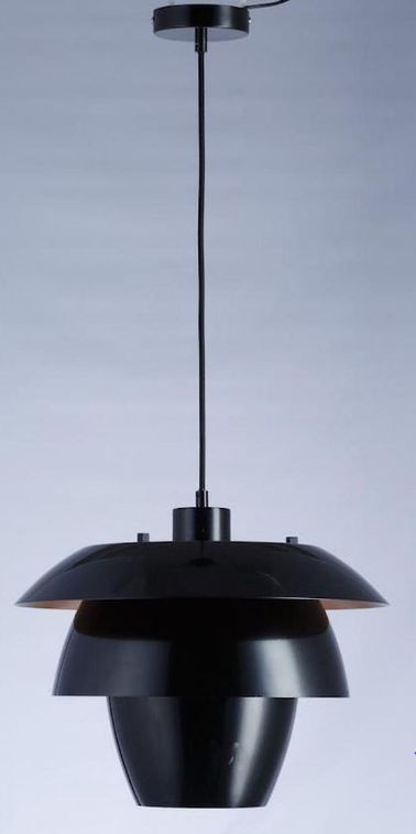 Lampe suspension métal noir Ida 38 cm - Photo n°2