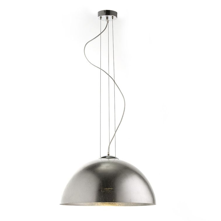 Lampe suspension verre argenté Lailou H 125 cm - Photo n°1