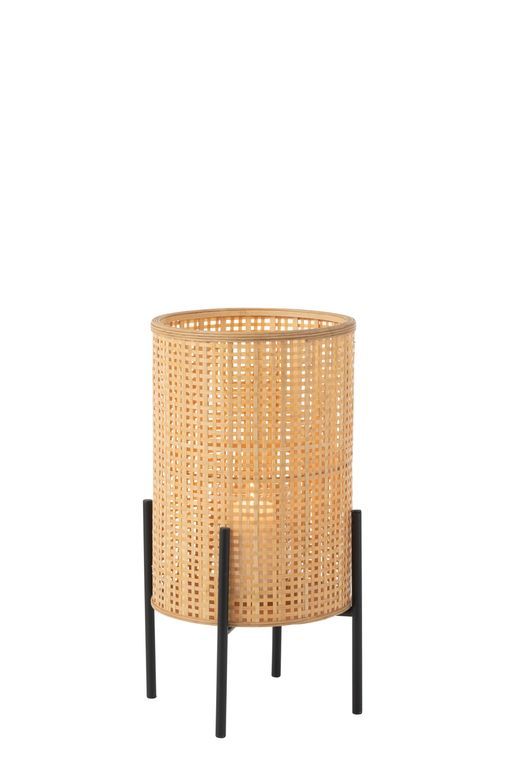Lanterne à pied en raphia naturel Grandier D 32 cm - Photo n°4