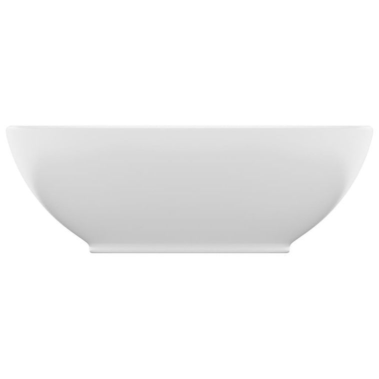 Lavabo ovale de luxe Blanc mat 40x33 cm Céramique - Photo n°3