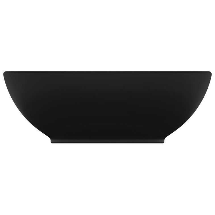 Lavabo ovale de luxe Noir mat 40x33 cm Céramique - Photo n°3
