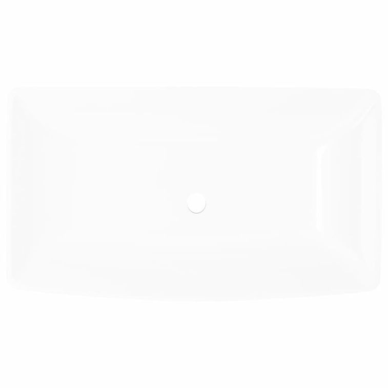 Lavabo rectangulaire Céramique Blanc 71 x 39 cm - Photo n°3