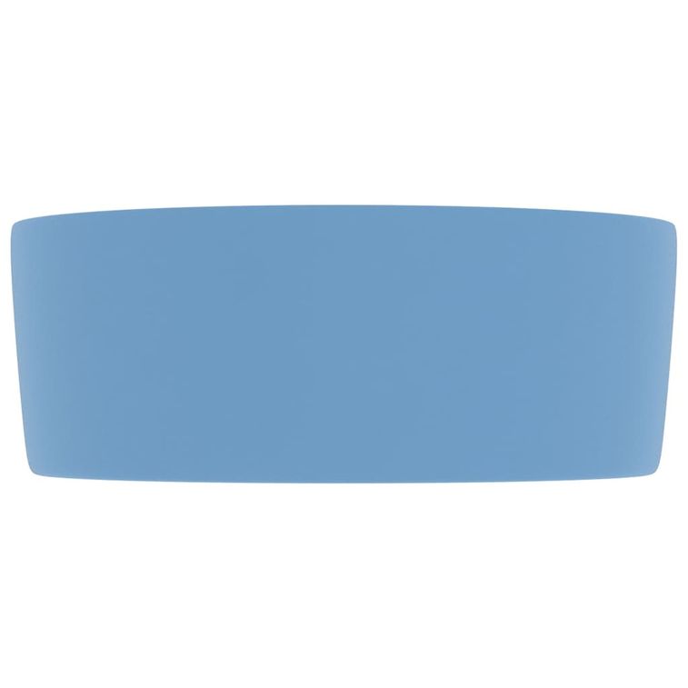 Lavabo rond de luxe Bleu clair mat 40x15 cm Céramique 2 - Photo n°4