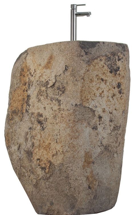 Lavabo vintage pierre naturel vieilli Jaufre - Photo n°1