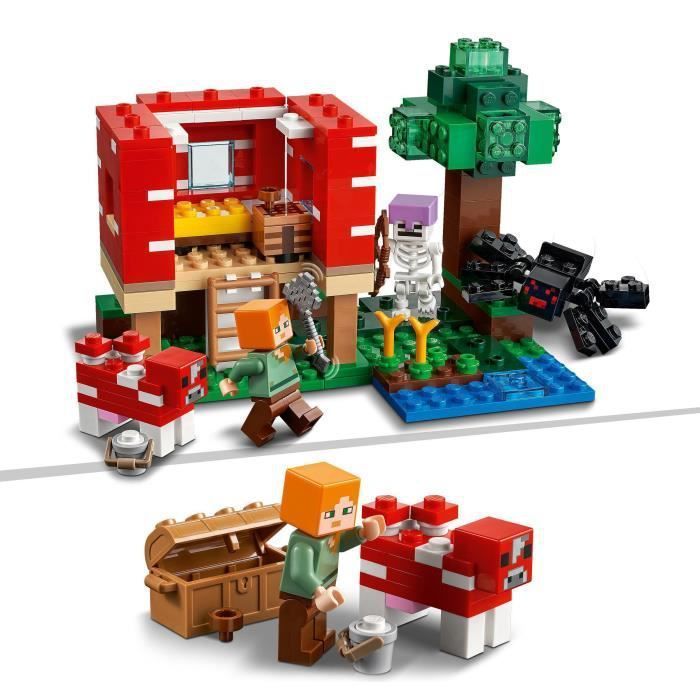 LEGO 21179 Minecraft La Maison Champignon, Set Jouet de