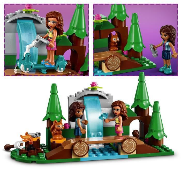 LEGO 41677 Friends La cascade dans la foret – Jeu de Construction avec Mini  Poupées Andréa et Olivia + Écureuil Jouet Enfant 5 a - ADMI