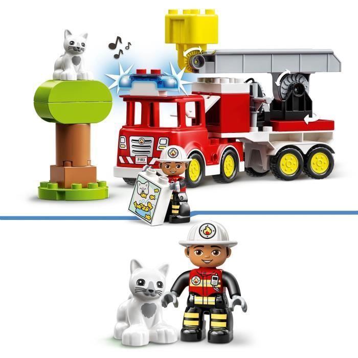 LEGO DUPLO Town 10969 Le Camion de Pompiers, Jouet Enfants 2 Ans