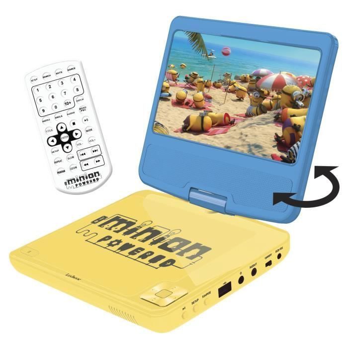 LEXIBOOK - LES MINIONS - Lecteur DVD Portable pour Enfant avec port USB - Photo n°6