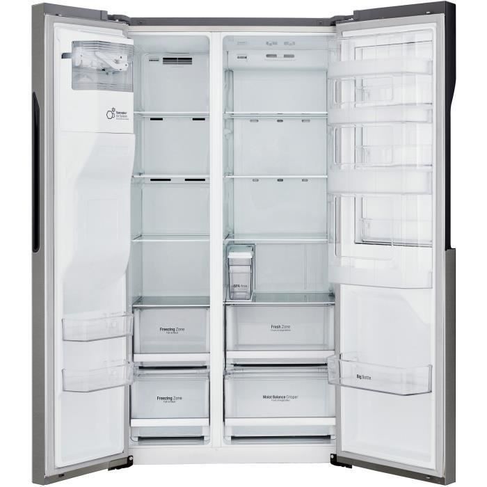 LG GSJ361DIDV - Réfrigérateur congélateur US Eau'tonome - 591L (394+197) - Froid ventilé - A+ - L91,2cm x H179cm - Inox - Photo n°2