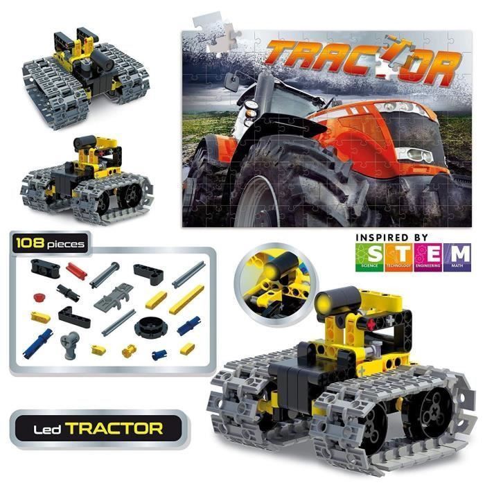 LISCIANI GIOCHI Jeux de construction Stem Technics 10 En 1 - Tracteurs a leds - Photo n°3