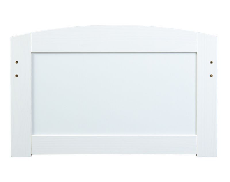 Lit banquette 2 tiroirs pin massif vernis blanc Linan 90x200 cm - Photo n°5