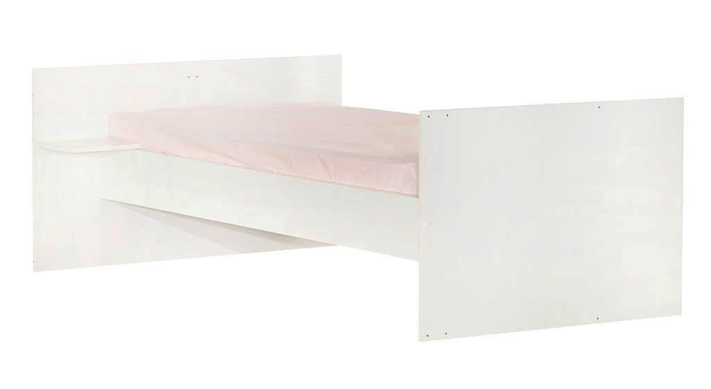Lit combiné transformable 60x120 cm laqué blanc et rose Joy - Photo n°2