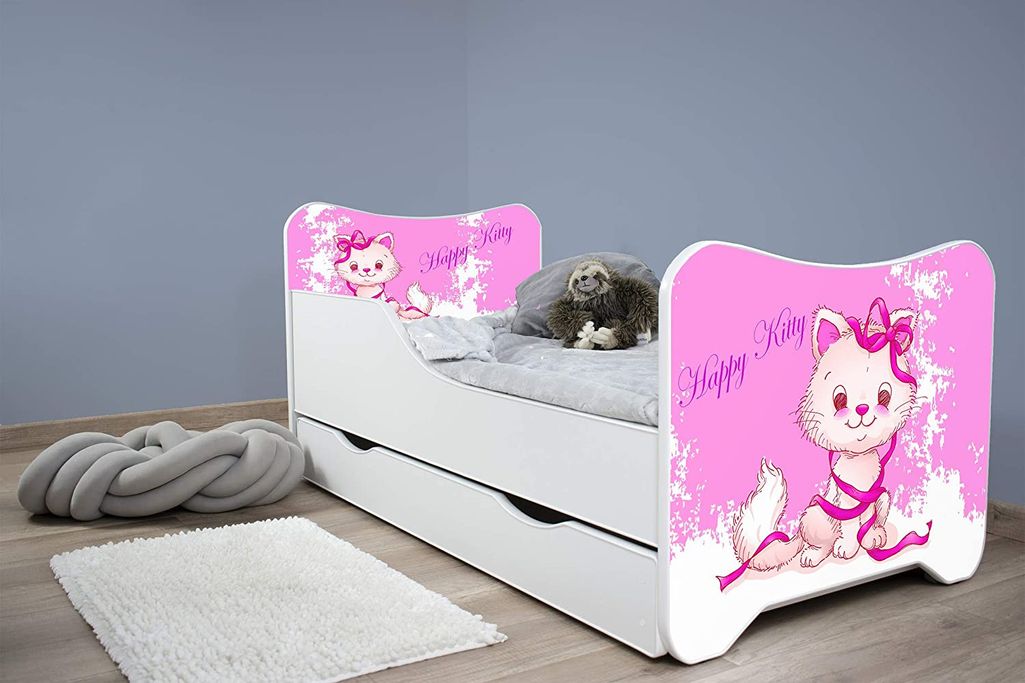 Lit enfant à tiroir et matelas 70x140 cm Happy Kitty - Photo n°7