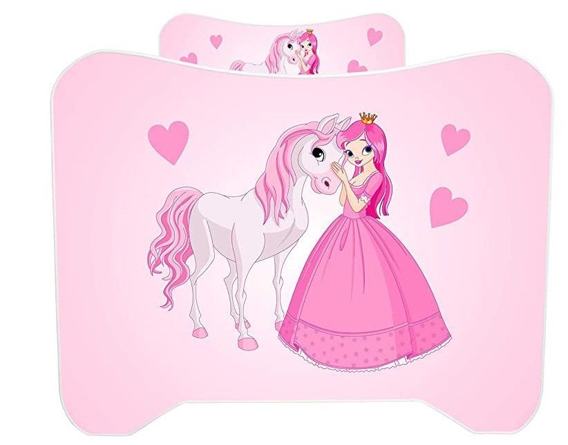 Lit enfant avec matelas Princesse et cheval 70x140 cm - Photo n°4