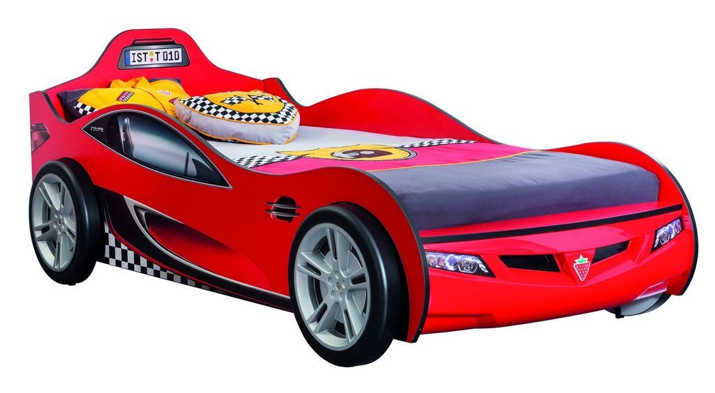 Lit enfant voiture de course rouge Bolide 90x190 cm - Photo n°3