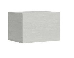 Lit escamotable 140x190 cm avec 1 colonne de rangement 2 meubles hauts bois blanc kanto - Photo n°10