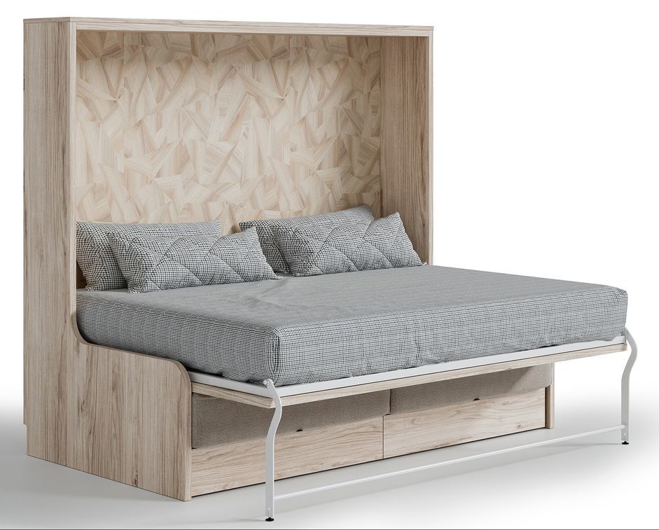 Lit Escamotable Horizontal 140x190 Avec Canapé www.lestendances.fr
