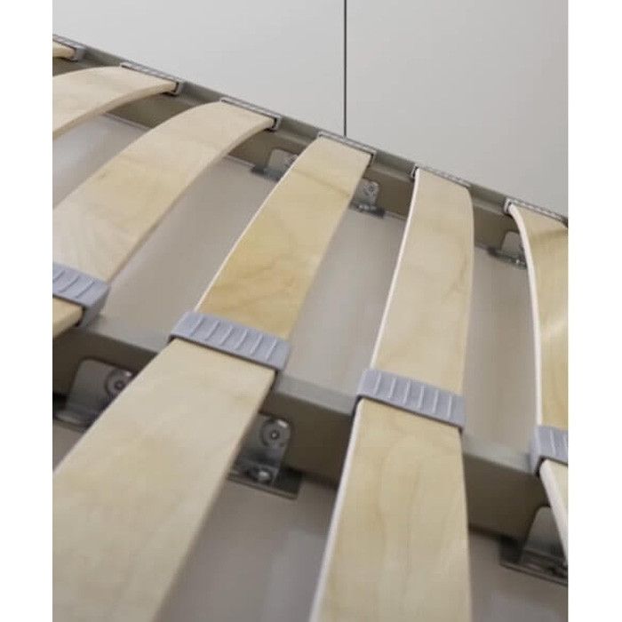 Lit escamotable vertical avec étagères blanc mat Noby 140x200 cm - Photo n°11