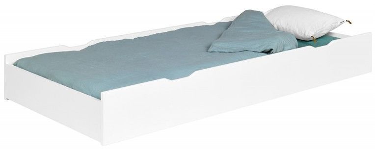 Lit gigogne enfant Occitane Blanc 90x190, avec lit escamotable