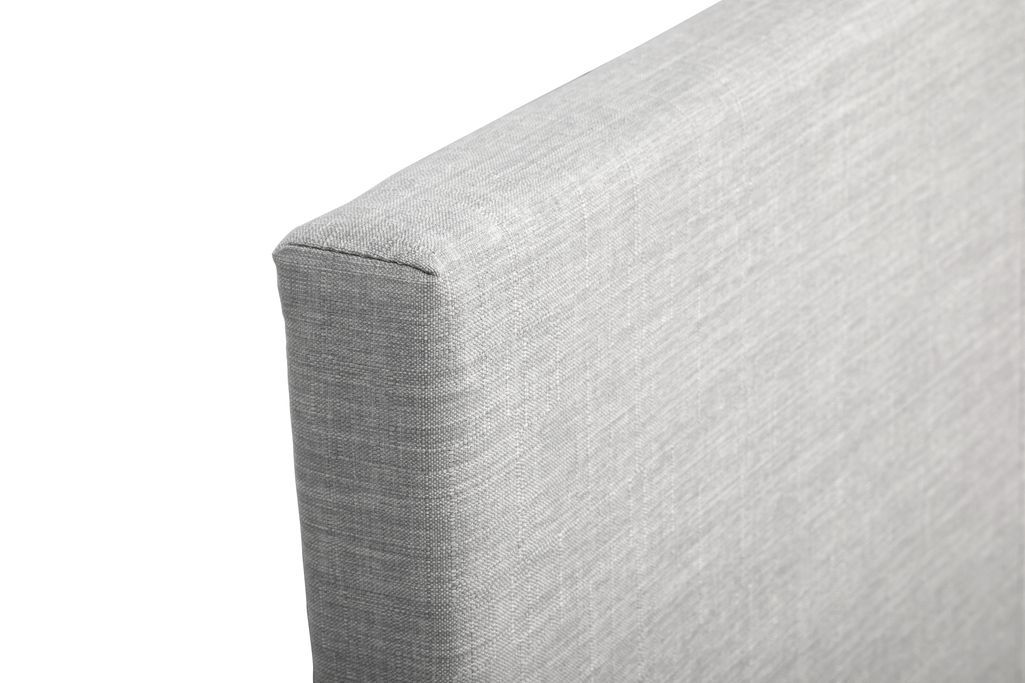 Lit scandinave tissu gris clair avec sommier à lattes 140x190 cm Lina - Photo n°13