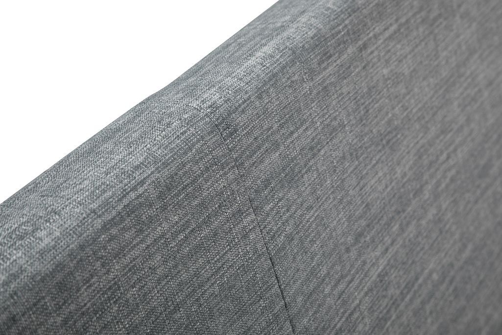 Lit scandinave tissu gris foncé avec sommier à lattes 160x200 cm Lina - Photo n°5