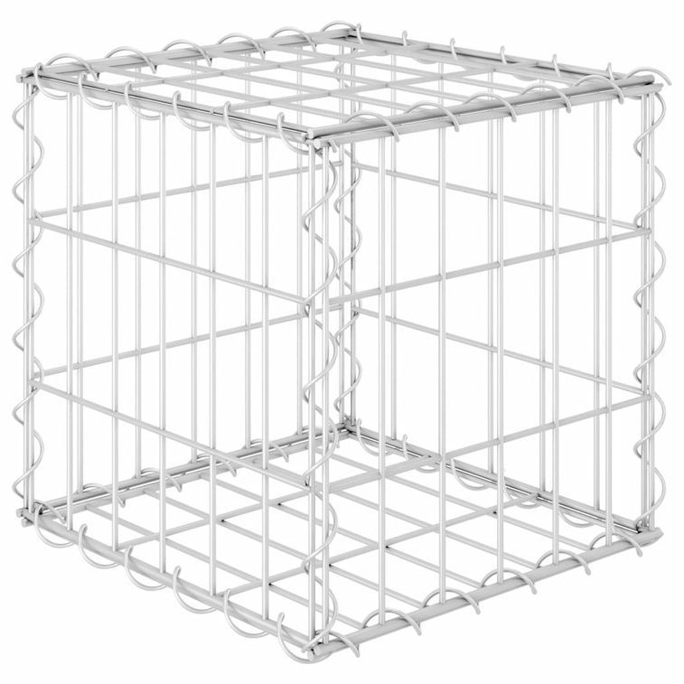 Jardinière cube à gabion Fil d'acier 30x30x30 cm - Photo n°2