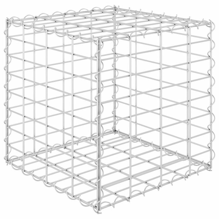 Jardinière cube à gabion Fil d'acier 40x40x40 cm - Photo n°2