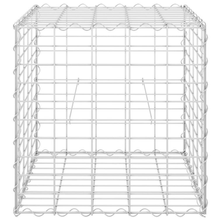 Jardinière cube à gabion Fil d'acier 50x50x50 cm - Photo n°3
