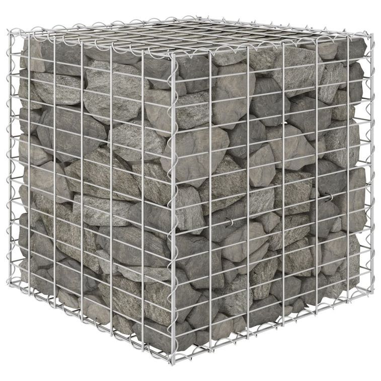 Jardinière cube à gabion Fil d'acier 60x60x60 cm - Photo n°1